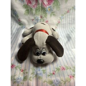Vintage POUND PUPPIES Gray with Brown‎ Spots Puppy Dog 7" Tonka Plush